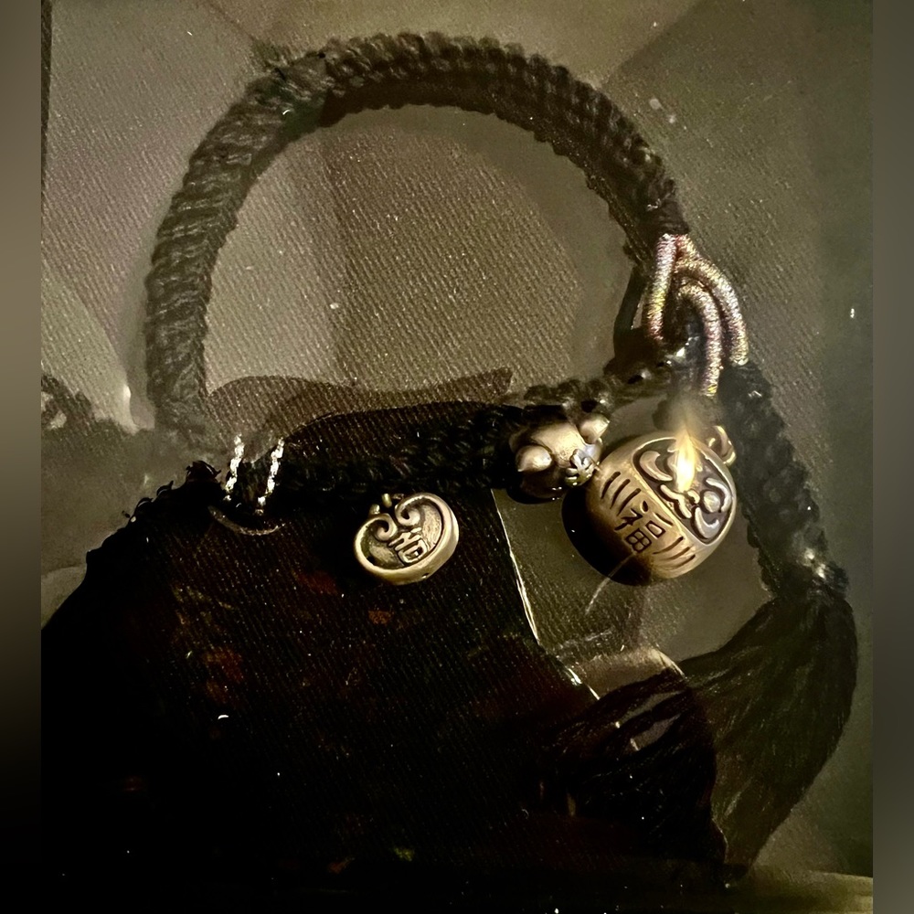 Brand New925 Sterling Silver Japanese Dharma Lucky Charm Bracelet